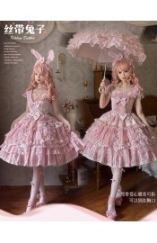 String Ball Cat Ribbon Rabbit JSK(Pre-Order/Full Payment Without Shipping)